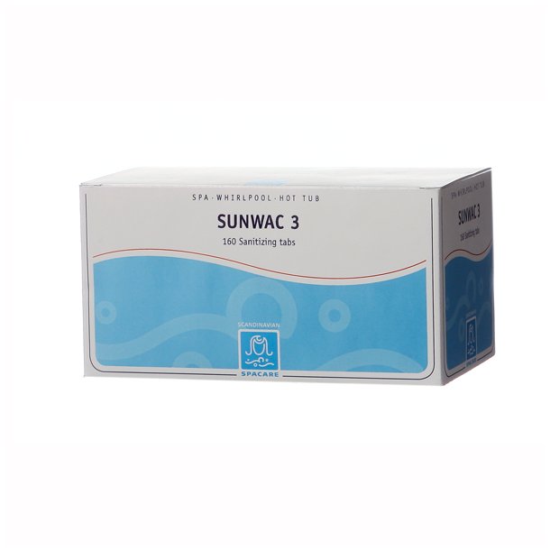 Spacare Sunwac 3 160 stk - spatabletter til indendørs spa