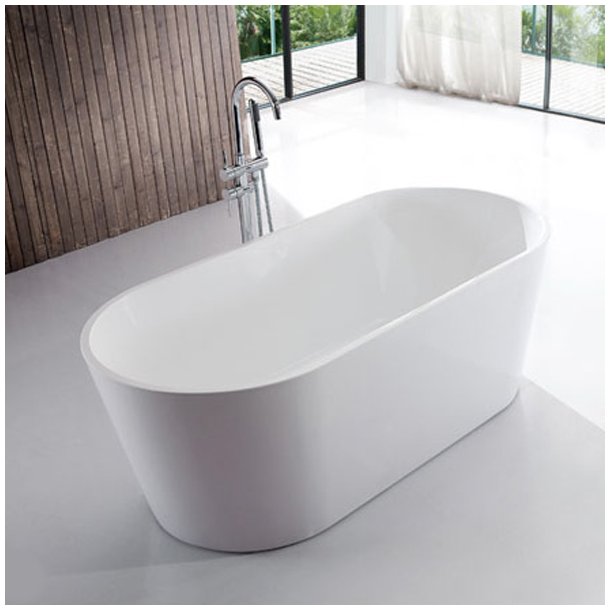 Badekar - Oval Ultraslim 150 - fritstående badekar