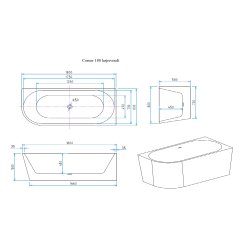 Corner 180 - hjrnebadekar