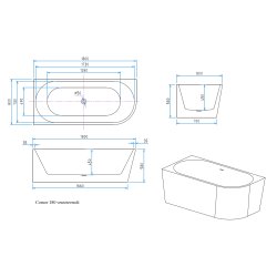 Corner 180 - hjrnebadekar