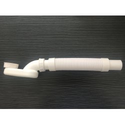 Aflbsslange med vandls - hvid.