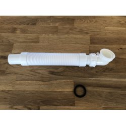 Aflbsslange uden vandls - hvid