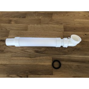 Aflbsslange uden vandls - hvid