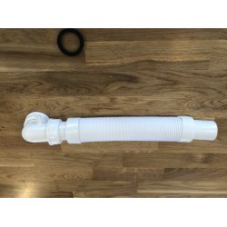 Aflbsslange uden vandls - hvid