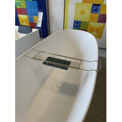 Badekarshylde Messing - grn marmor