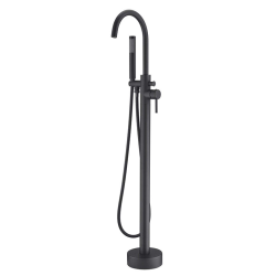 Fritstende gulvarmatur - Sort Krom